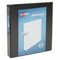 Avery Dennison Avery, SHOWCASE ECONOMY VIEW BINDER WITH ROUND RINGS, 3 RINGS, 1.5in CAPACITY, 11 X 8.5, BLACK 19650
